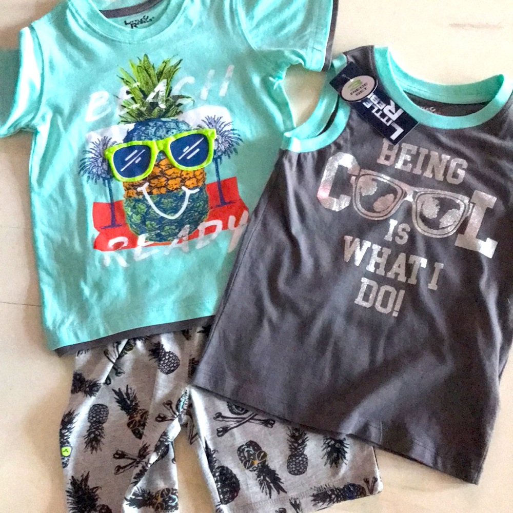 Little Rebels 3 piece short set. NWT